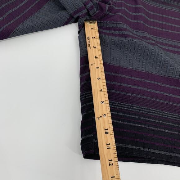 Joe Boxer Striped Board Shorts Size 36 Mens Dark Gray Purple Large Swim Trunks L - Picture 8 of 8